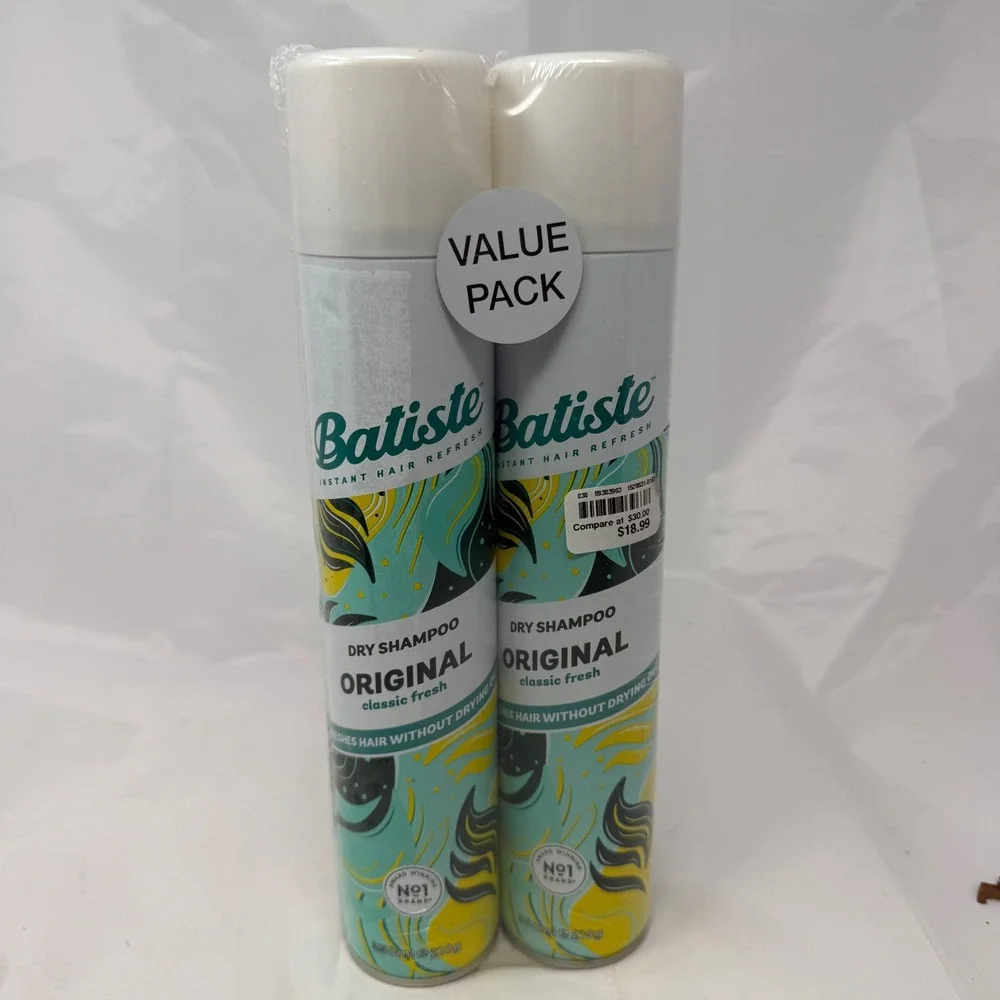 Batiste Original Classic Fresh Dry Shampoo Value Pack 2 Cans 350ml 210g Each NEW